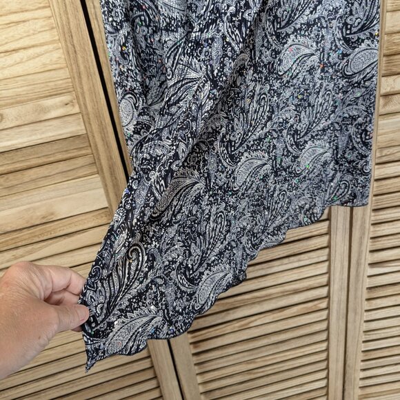 CJ Banks Paisley Sleeveless Open Cardigan Size 1X - Picture 6 of 12